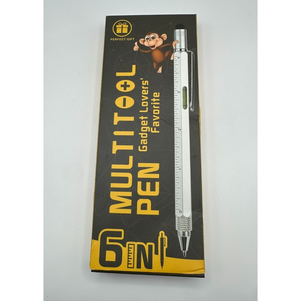 Silver 6 in 1 Multitool Pen Gadget Lovers' Favorite